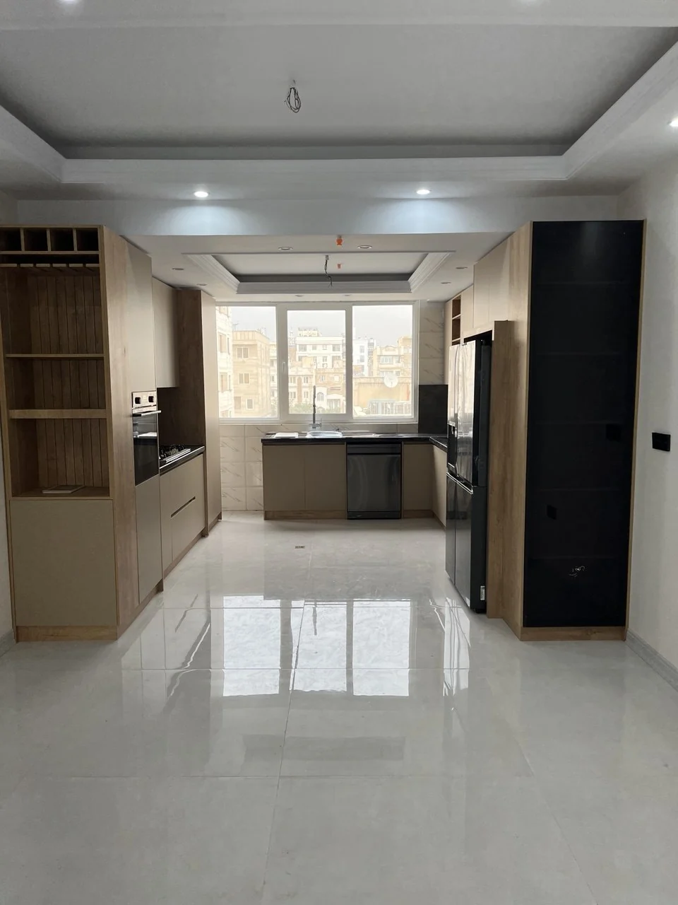 Installed kitchen cabinetry — overall view