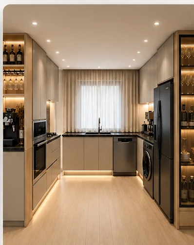 Kitchen in the design visualization stage